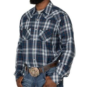 Ariat Men's Hermosa Retro Plaid Long Sleeve Western Shirt 100% Cotton Size L